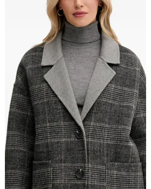 Benetton チェック柄襟付きコート - サムネイル4