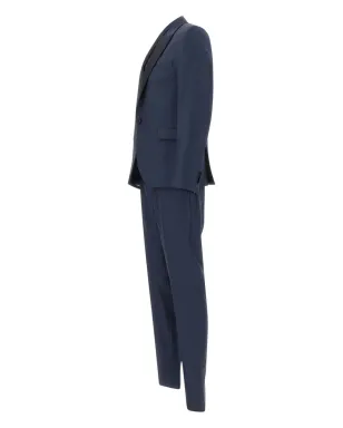Carlo Pignatelli テクスチャード・ウィーブ三点式スーツ ブルー - サムネイル2