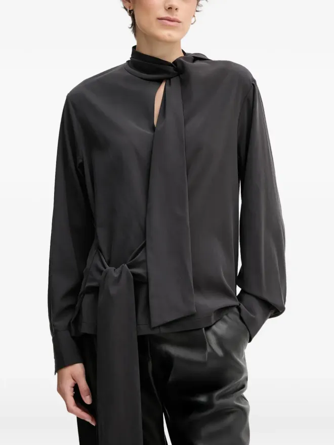 Sandro Ferrone Sandro Ferrone タイネック ブラウス（ブラック）の商品画像