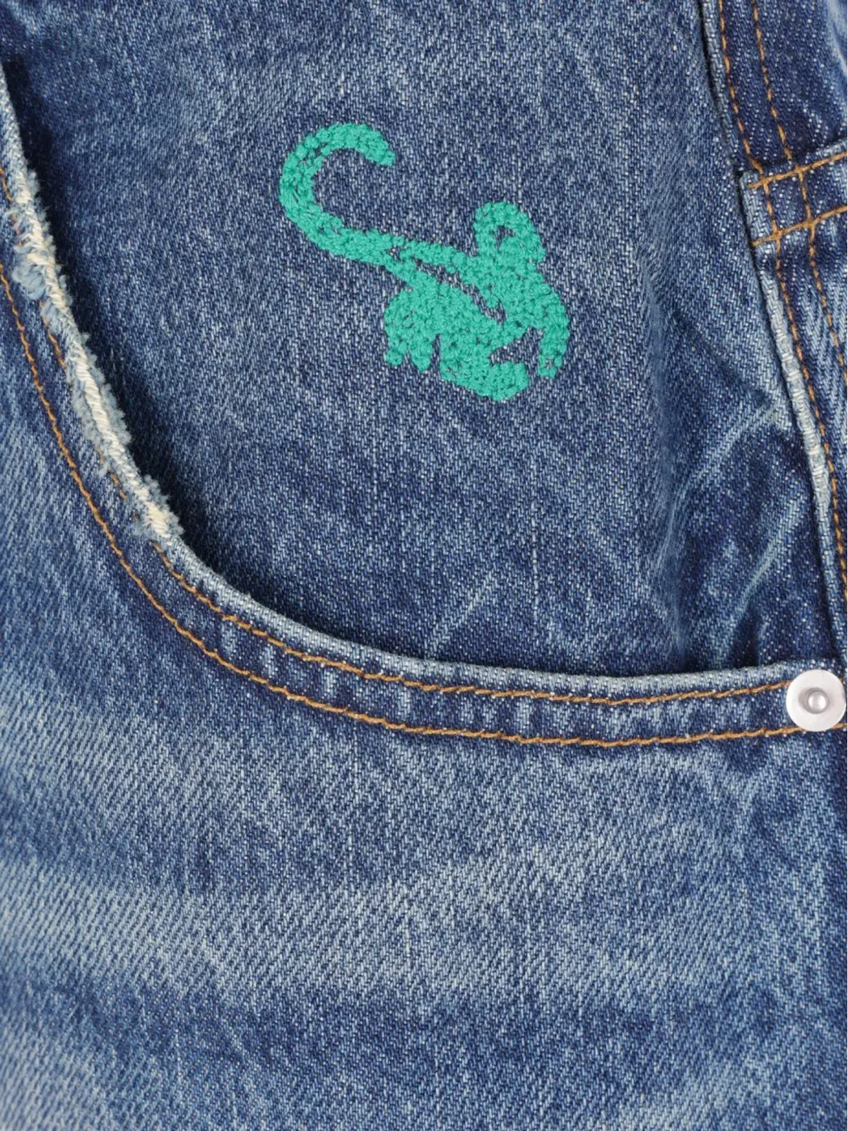 Cherry World サンタモニカ刺繍デニムジーンズ - 画像3