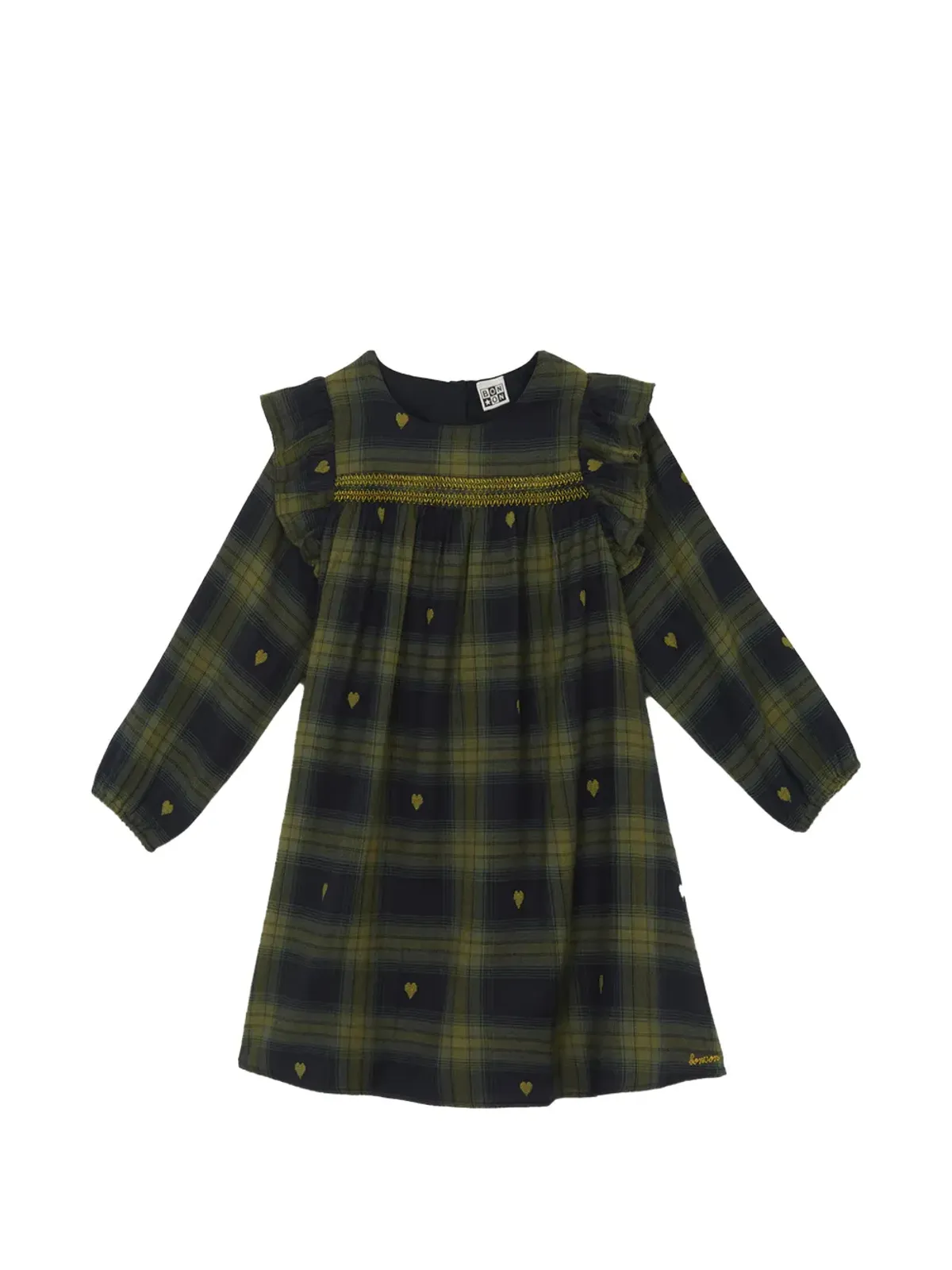 Bonton フリル付きチェック柄ドレス - 画像1