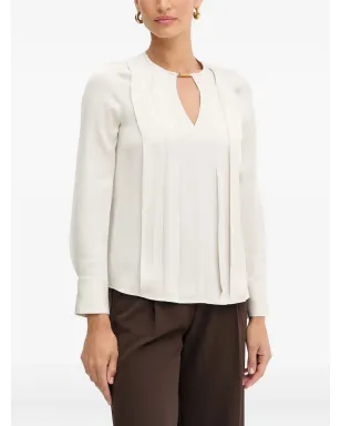 MARCIANO by GUESS キーホールネックプリーツブラウス - サムネイル1