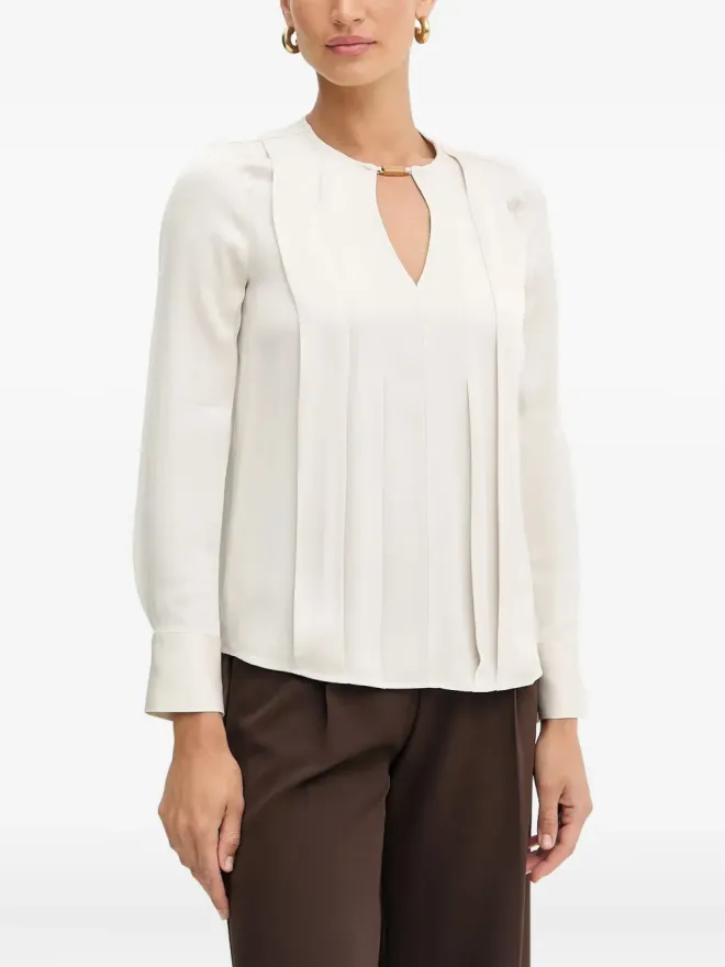 MARCIANO by GUESS MARCIANO by GUESS キーホールネックプリーツブラウスの商品画像