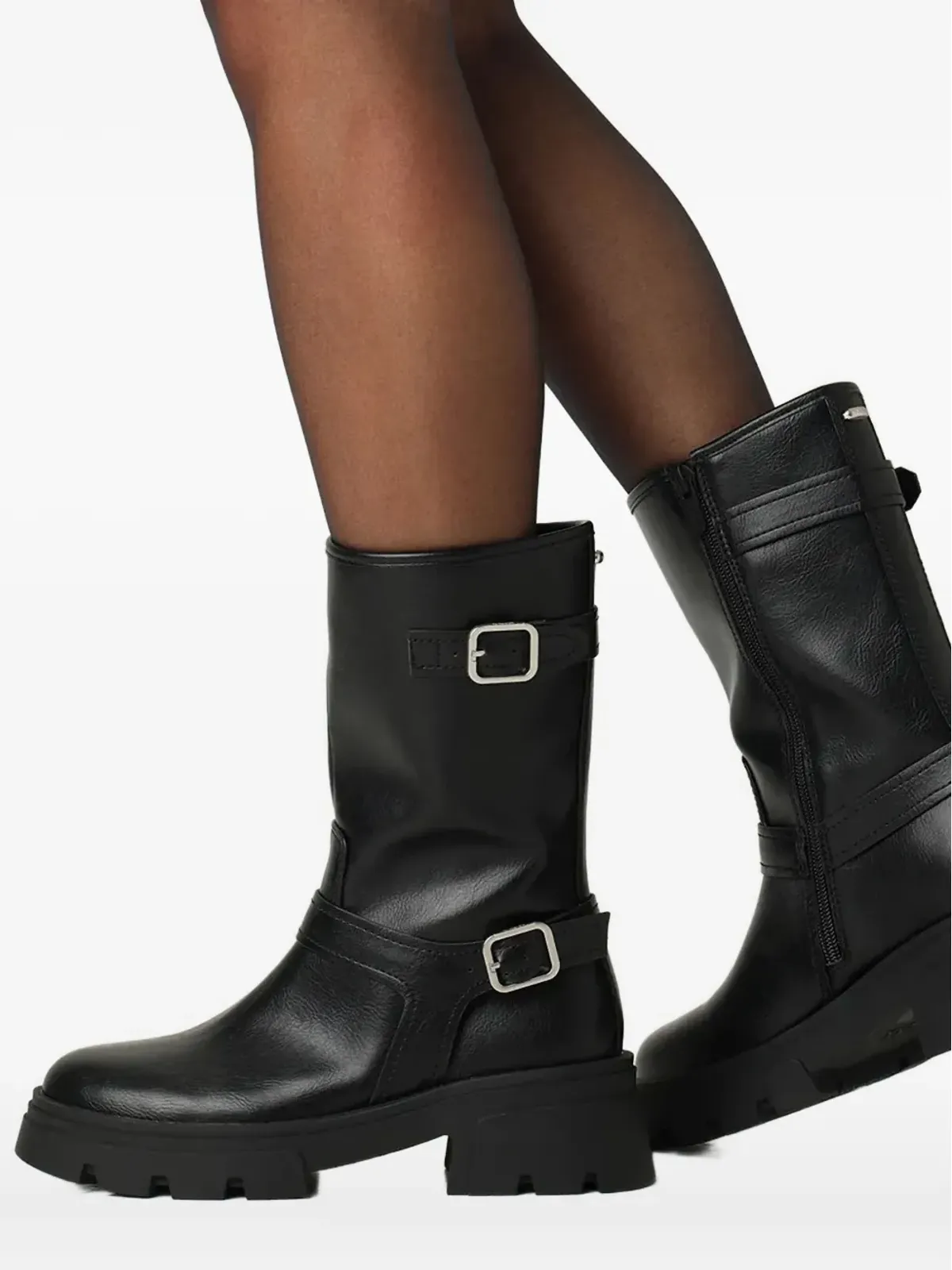MEXX Sumatra Riverバックルプラットフォームブーツ ブラック - 画像5