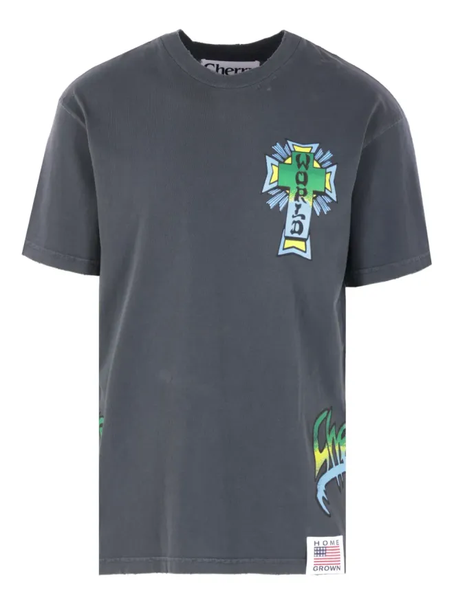 Cherry World Cherry World グラフィックプリントTシャツ - グレーの商品画像