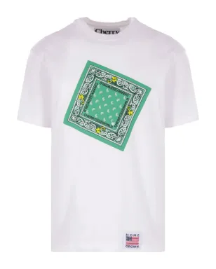Cherry World バンダナ柄グラフィックプリントTシャツ - サムネイル1