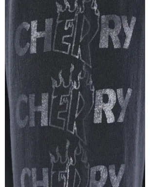 Cherry World 骸骨プリント ロングスリーブTシャツ ブラック - サムネイル3