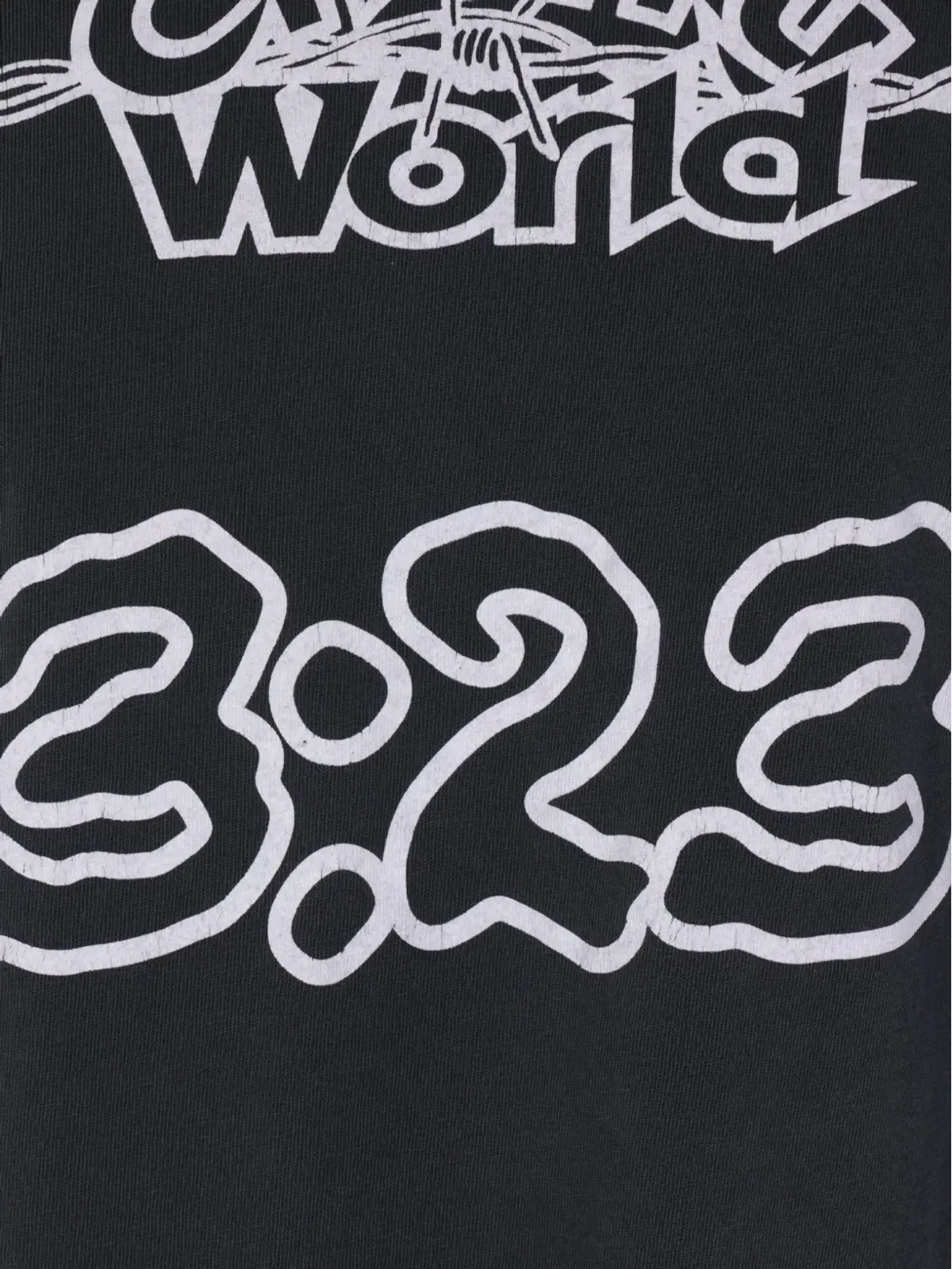 Cherry World 骸骨プリント ロングスリーブTシャツ ブラック - 画像4