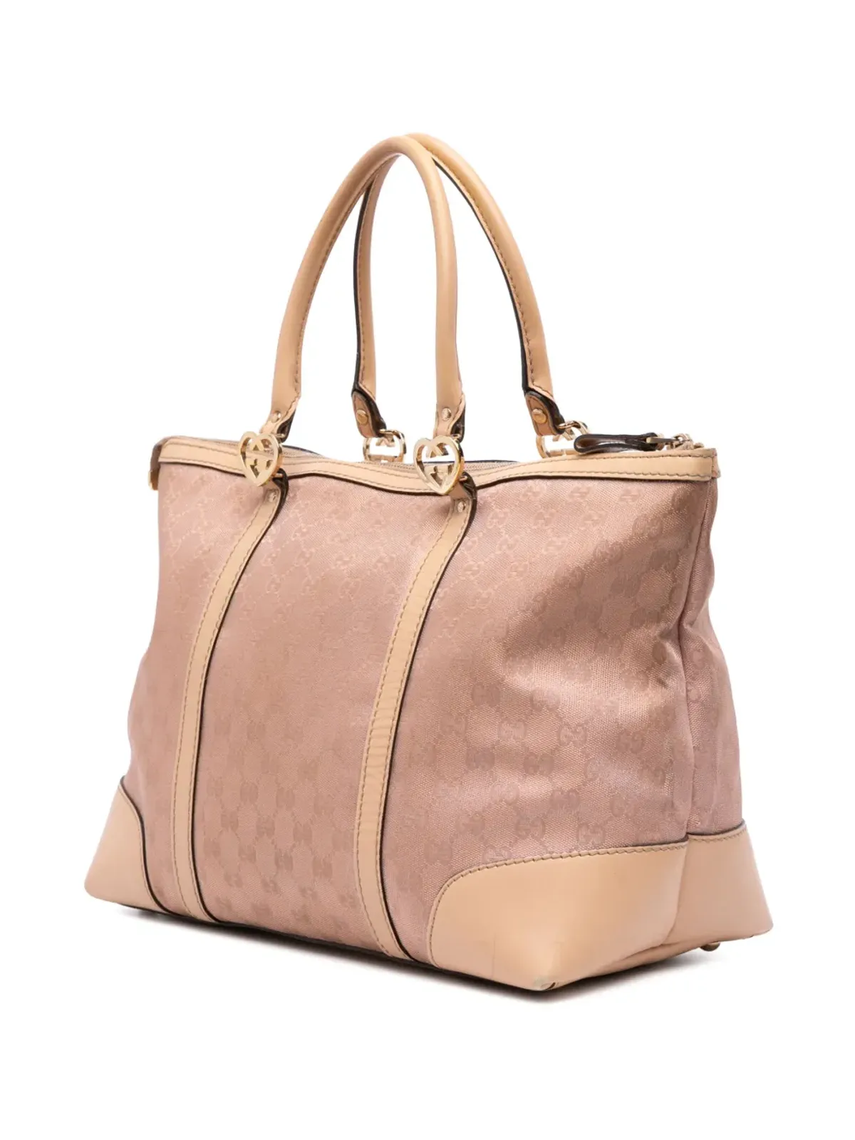 Gucci ビンテージ 2016-2025 GGメタリックキャンバス ラブリートートバッグ ピンク - 画像3