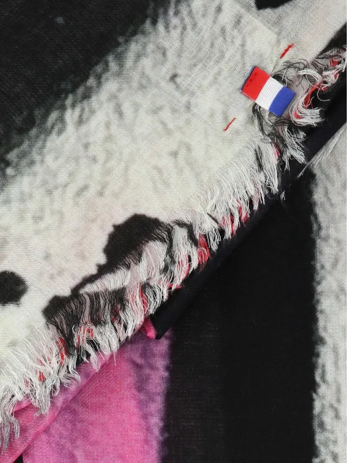 TALKING WALLS Ela fluor frayed scarf - 画像2