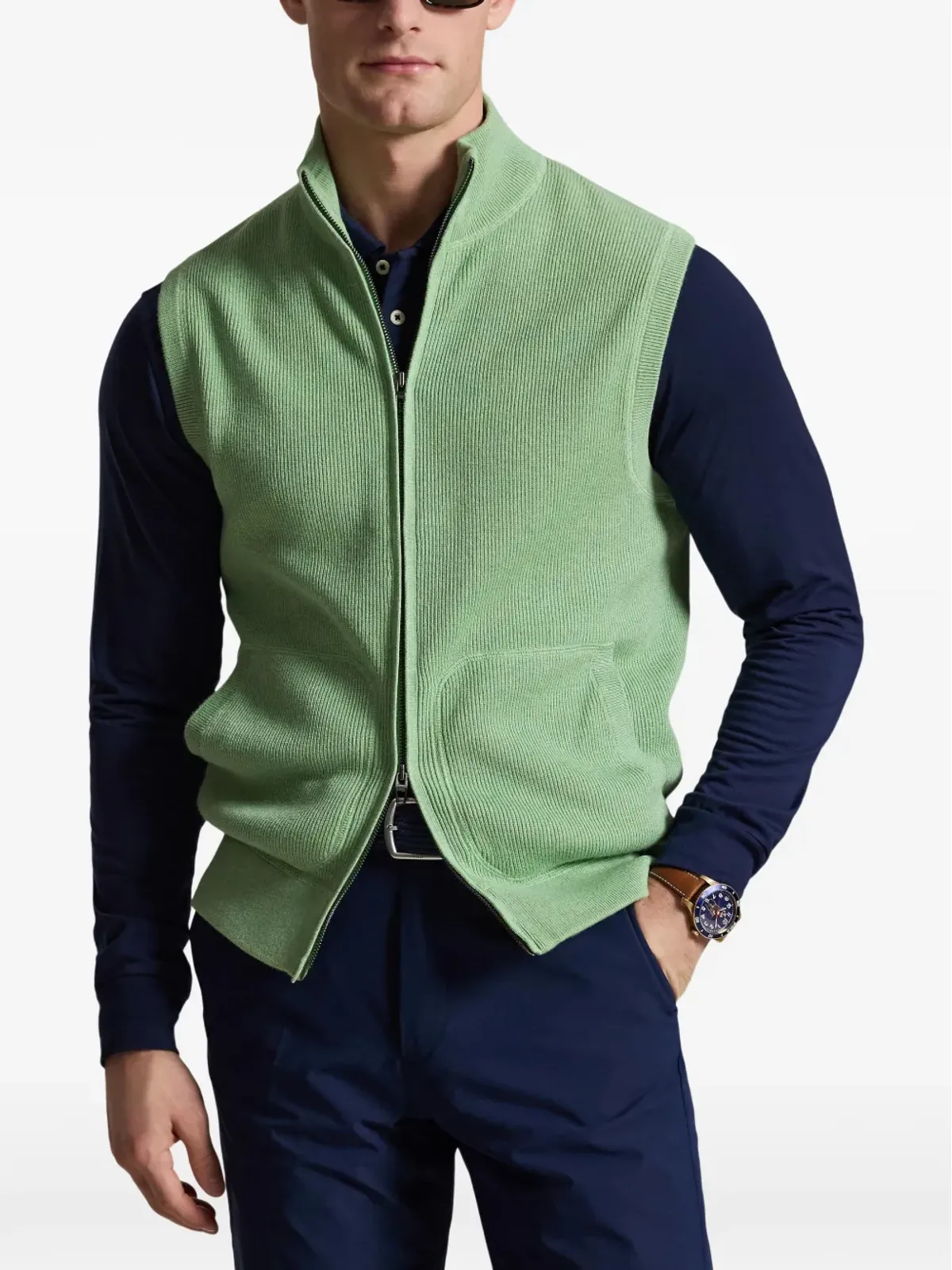 RLX Ralph Lauren モックネック・フルジップ・ジレ - 画像3