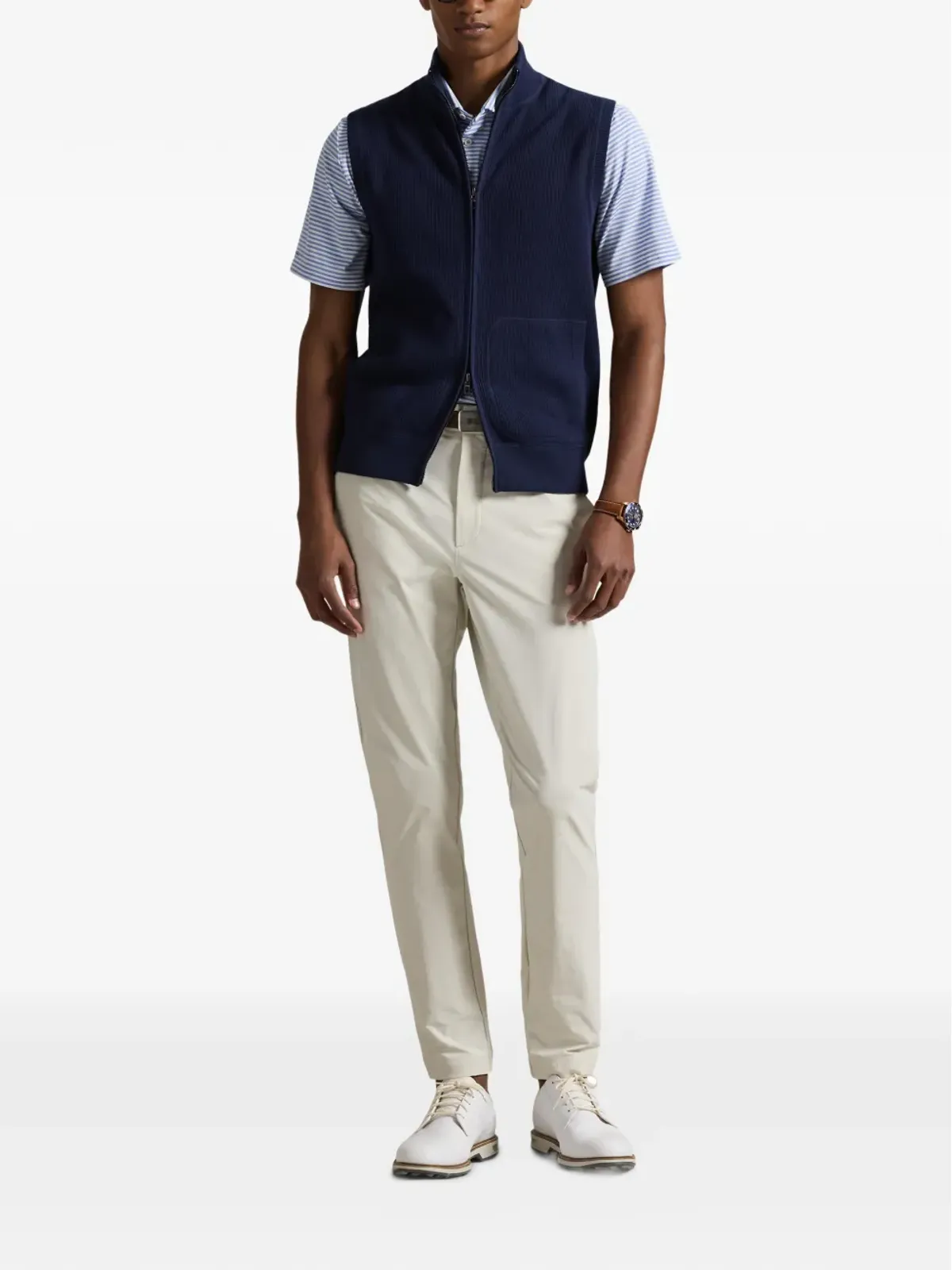 RLX Ralph Lauren ジップアップ モックネック ベスト - 画像2