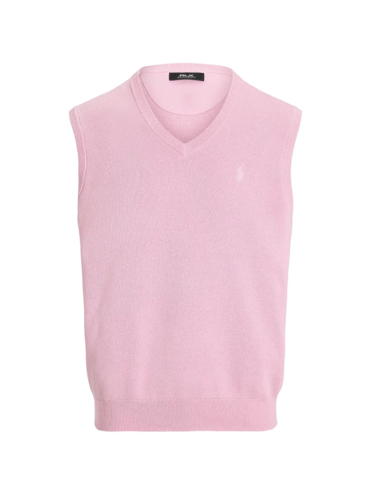 RLX Ralph Lauren V-neck polo-embroidery vest - Pink - 画像1