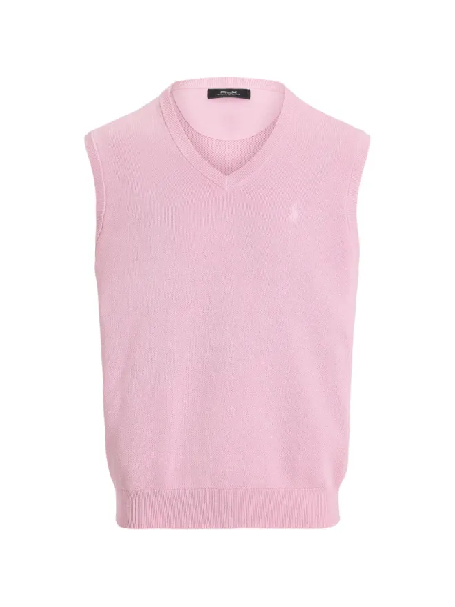 RLX Ralph Lauren RLX Ralph Lauren V-neck polo-embroidery vest - Pinkの商品画像
