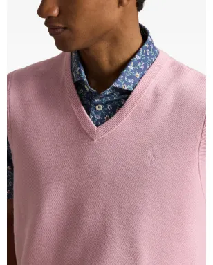 RLX Ralph Lauren V-neck polo-embroidery vest - Pink - サムネイル5