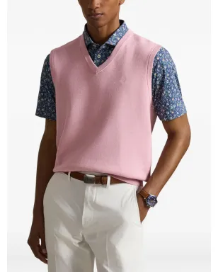 RLX Ralph Lauren V-neck polo-embroidery vest - Pink - サムネイル3