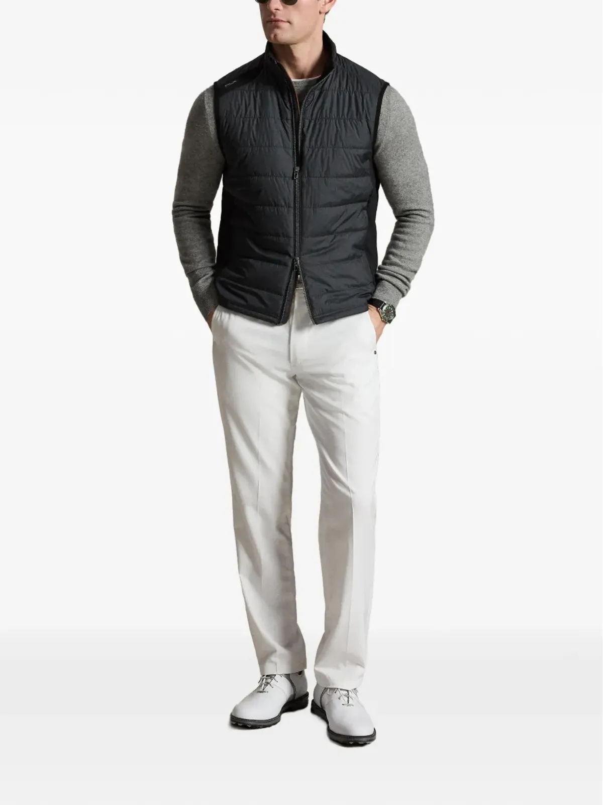RLX Ralph Lauren ジップアップキルテッドジレ - 画像2