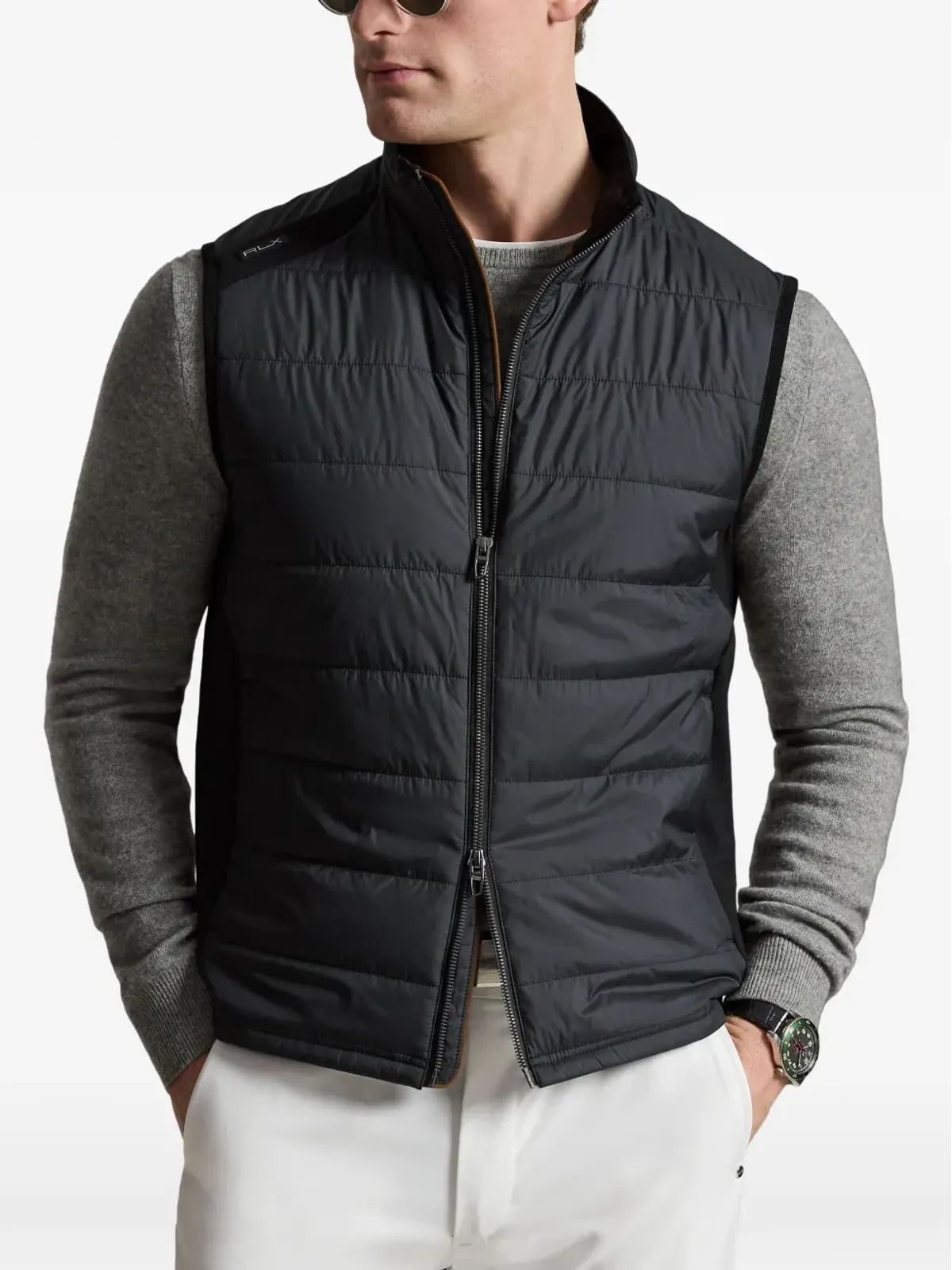 RLX Ralph Lauren ジップアップキルテッドジレ - 画像3