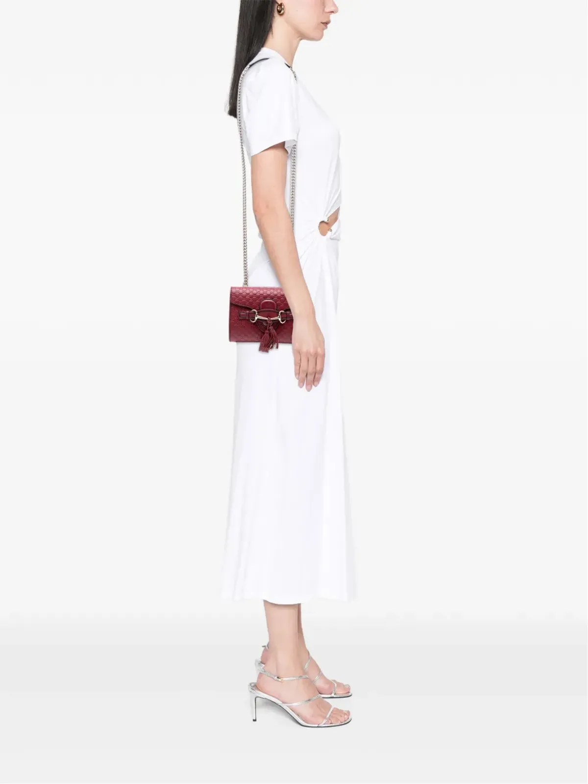 Gucci ビンテージ 2016-2025 ミニ・マイクログッチシマ Emily クロスボディバッグ - レッド - 画像2