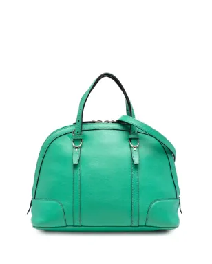 Gucci ビンテージ 小型 レザー ドーム型 サッチェル グリーン - サムネイル1