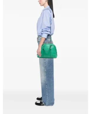 Gucci ビンテージ 小型 レザー ドーム型 サッチェル グリーン - サムネイル2