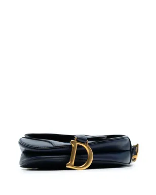 Christian Dior ビンテージ 2018年 ミニ スムース カーフスキン サドルバッグ サッチェル - ブルー - サムネイル4