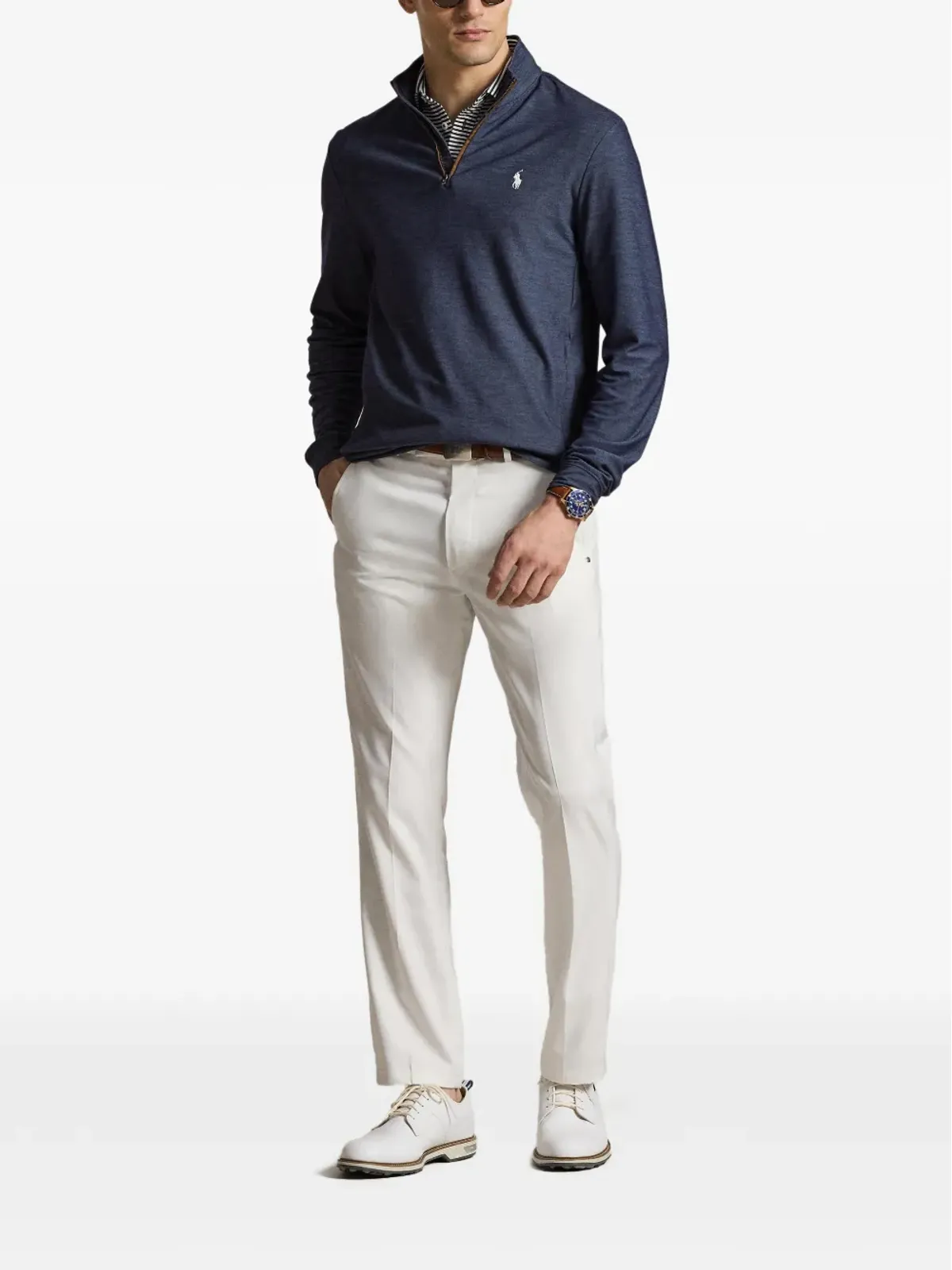 RLX Ralph Lauren ジップ長袖セーター - ブルー - 画像2
