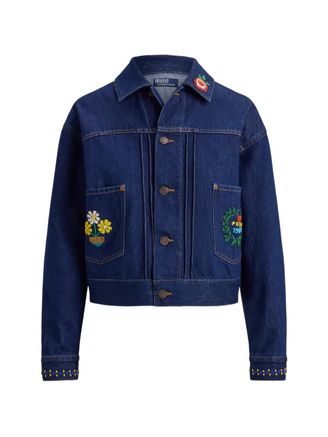 Polo Ralph Lauren Polo Ralph Lauren ビーズ装飾デニムジャケット - ブルーの商品画像