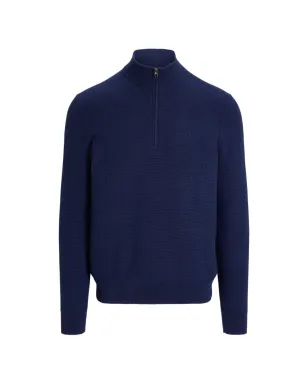 RLX Ralph Lauren ハーフジップ・ワッフル編みニットセーター - ブルー - サムネイル1