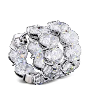 Jewels Aficionado 14Kホワイトゴールド ハグイヤリング ダイヤモンド ピアス - サムネイル2