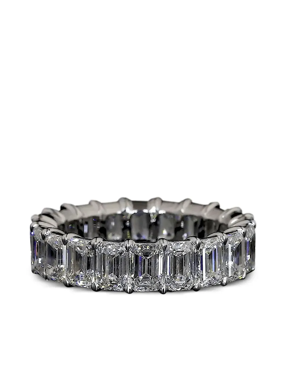 Jewels Aficionado 14Kホワイトゴールド エタニティダイヤモンドリング - 画像2