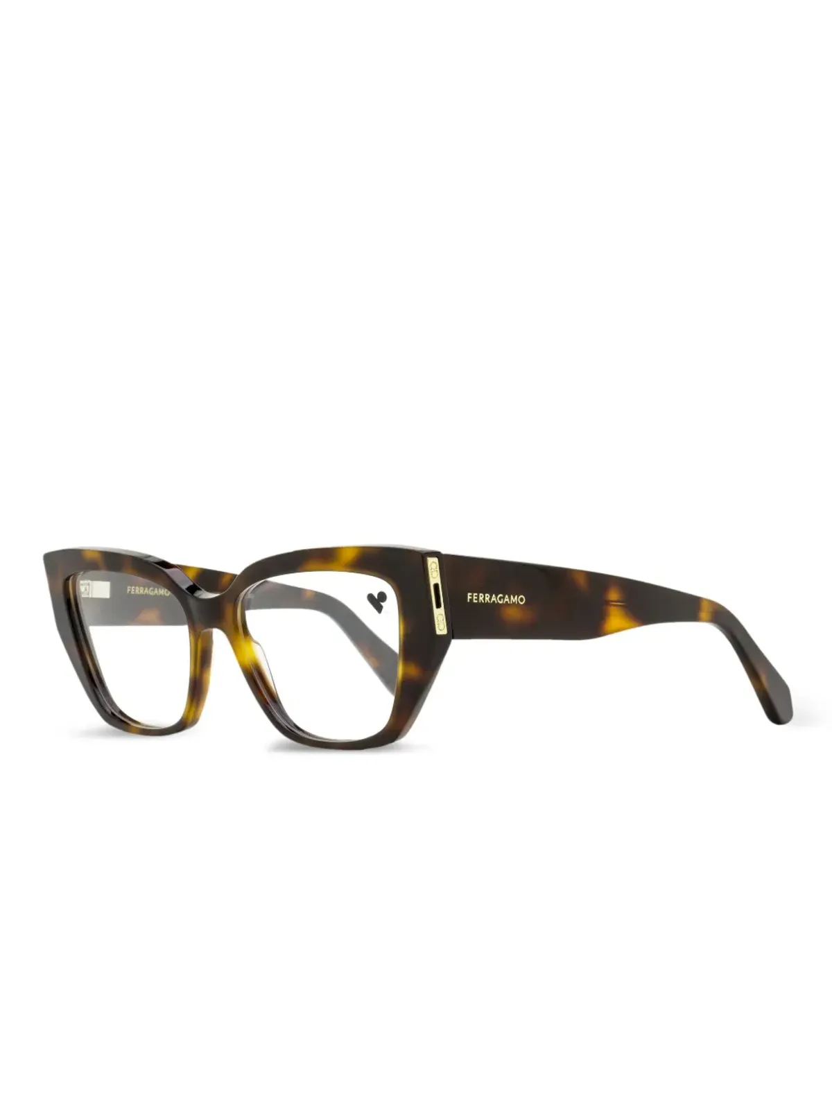 Ferragamo Eyewear フレア形状の長方形メガネ - 画像2