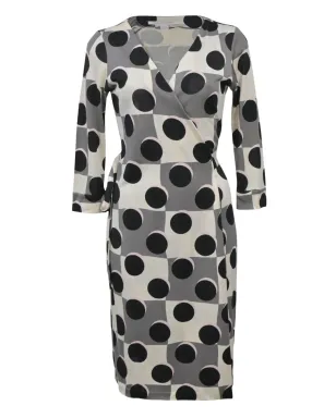 DVF Diane von Furstenberg ドット柄ラップドレス - ホワイト - サムネイル1