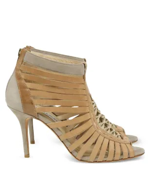 Jimmy Choo Pre-Owned 90mmヒールのグラディエーター・マルチストラップ・サンダル - サムネイル1