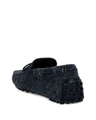 Tod's タイ結びフェルテッド ボートシューズ - グレー - サムネイル3