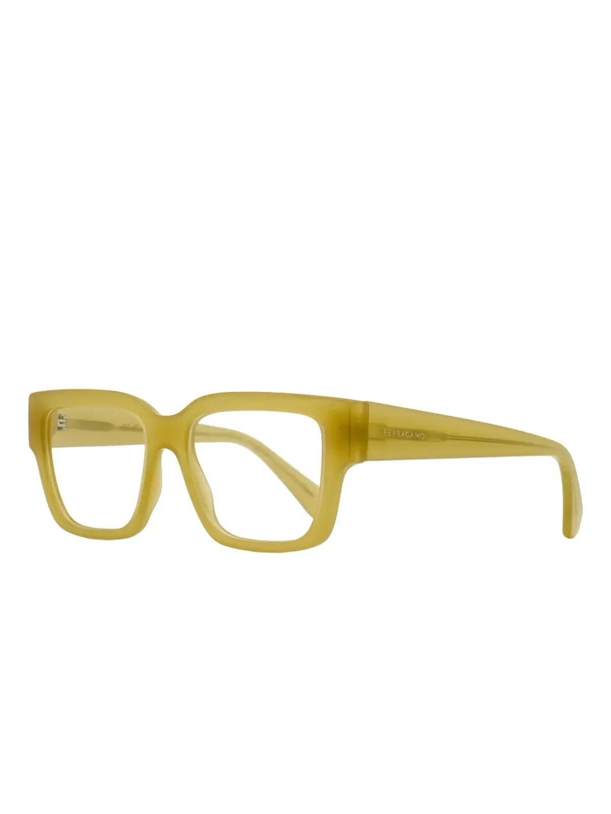 Ferragamo Eyewear レクタンギュラー ロゴ メガネ - 画像2
