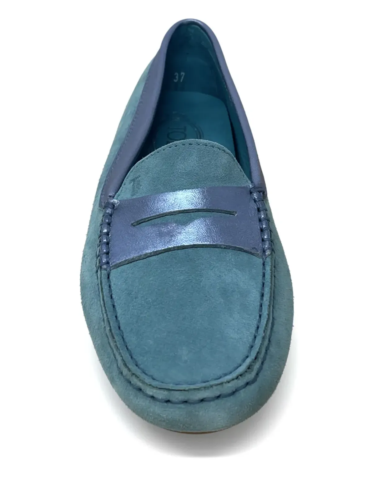 Tod's Gommino メタリックトリム スエード ローファー - 画像2