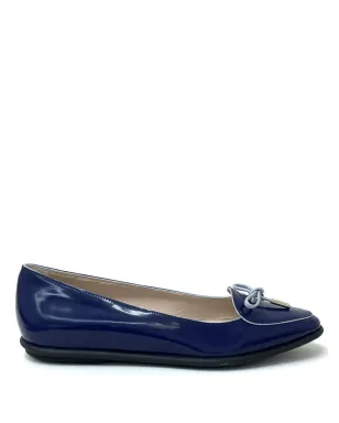 Tod's タイ付き バレエフラット ブルー - サムネイル1