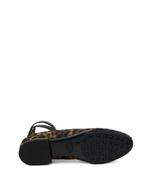 Tod's アンクルストラップ ポニーエフェクト バレエシューズ ブラウン - サムネイル2