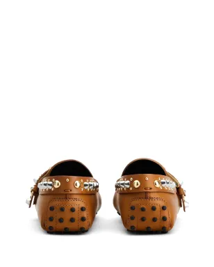 Tod's Gommino スタッズ付きバックル ローファー - ブラウン - サムネイル3