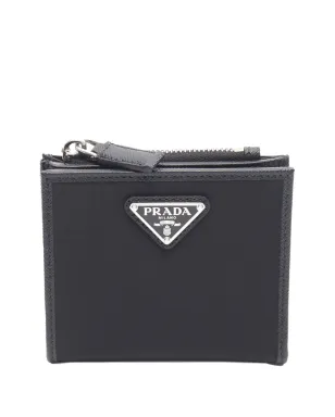 Prada ビンテージ サフィアーノ・トリム テッシート ジップ式二つ折りミニ財布 - ブラック - サムネイル1