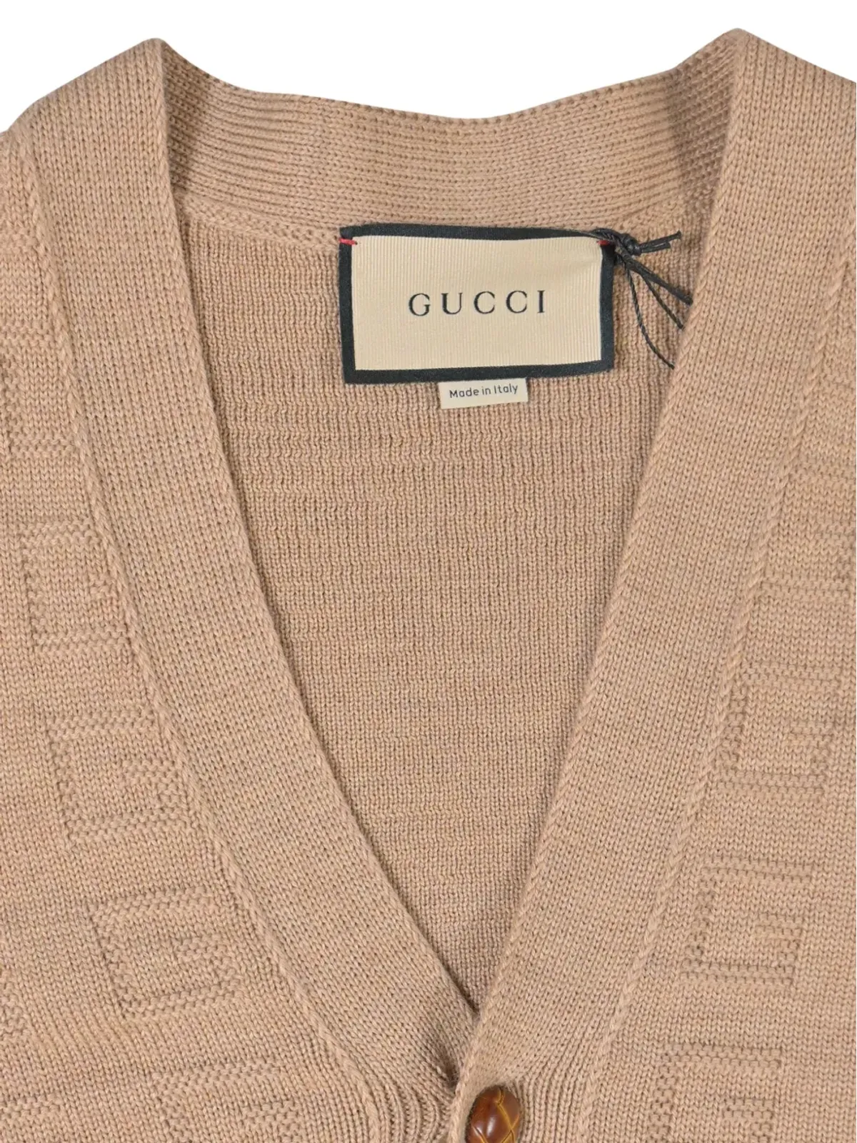 Gucci ビンテージ GGパターン Vネック カーディガン - ブラウン - 画像4