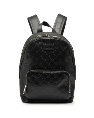 Gucci ビンテージ 2000-2015 Guccissima バックパック - ブラック - サムネイル1