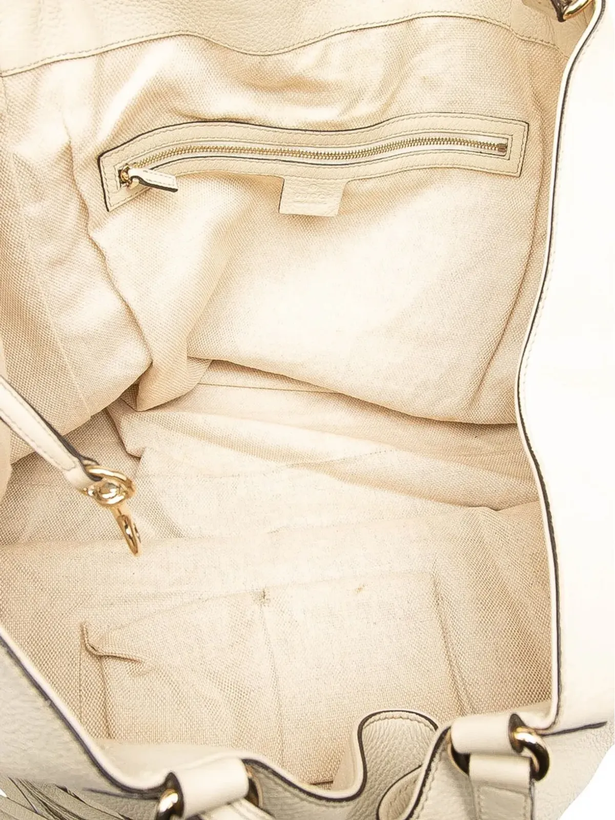 Gucci ビンテージ 2000-2015 大型 レザー Soho Cellarius トートバッグ - ホワイト - 画像5