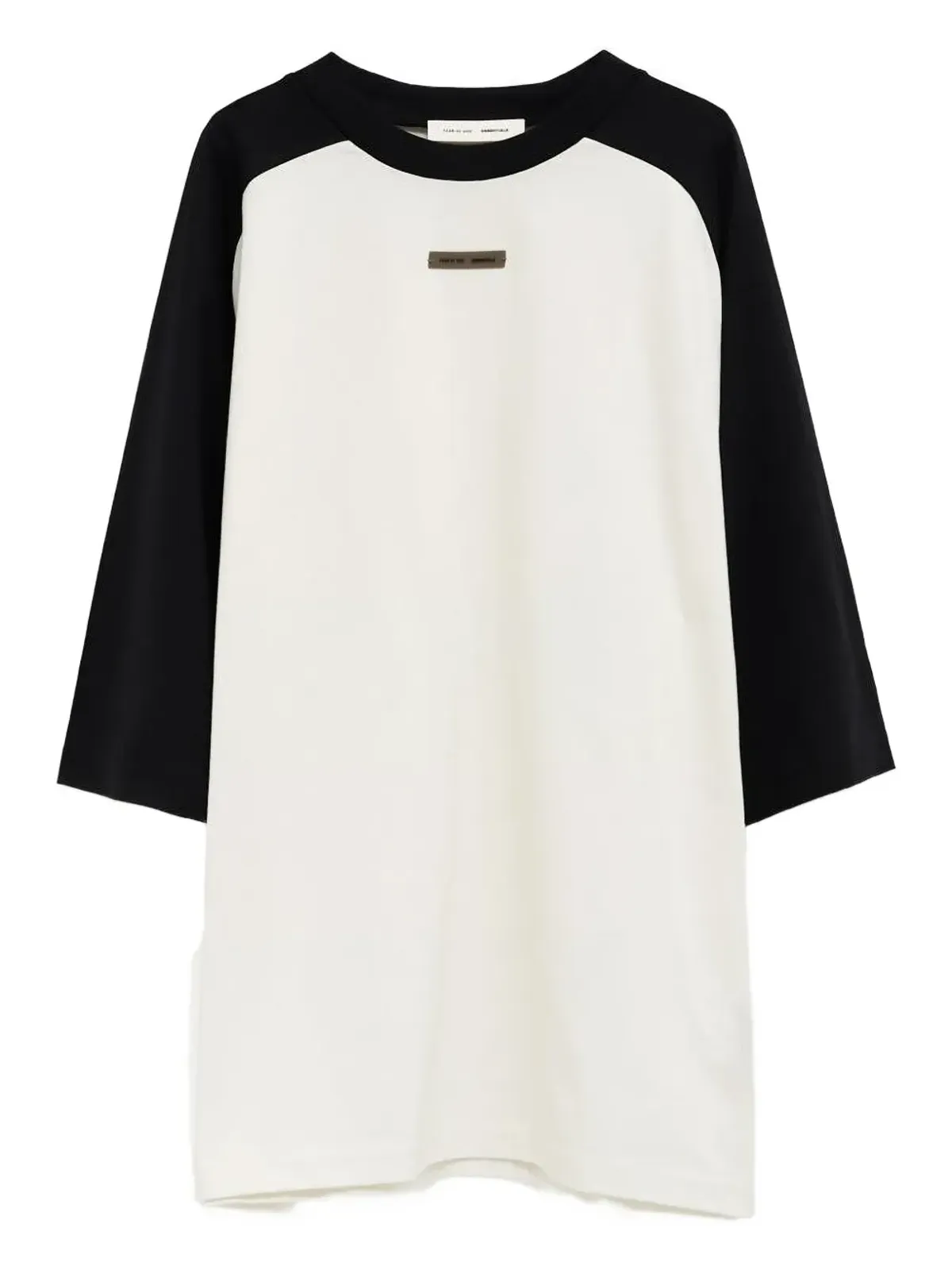 FEAR OF GOD ESSENTIALS ベースボール袖カラー対比Tシャツ - 画像1