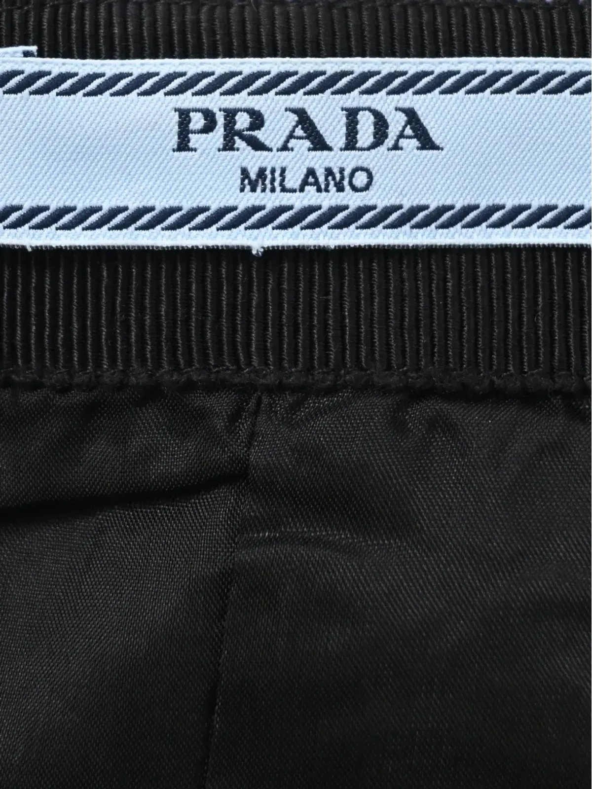 Prada ビンテージ ストライプ ミディスカート ブルー - 画像4