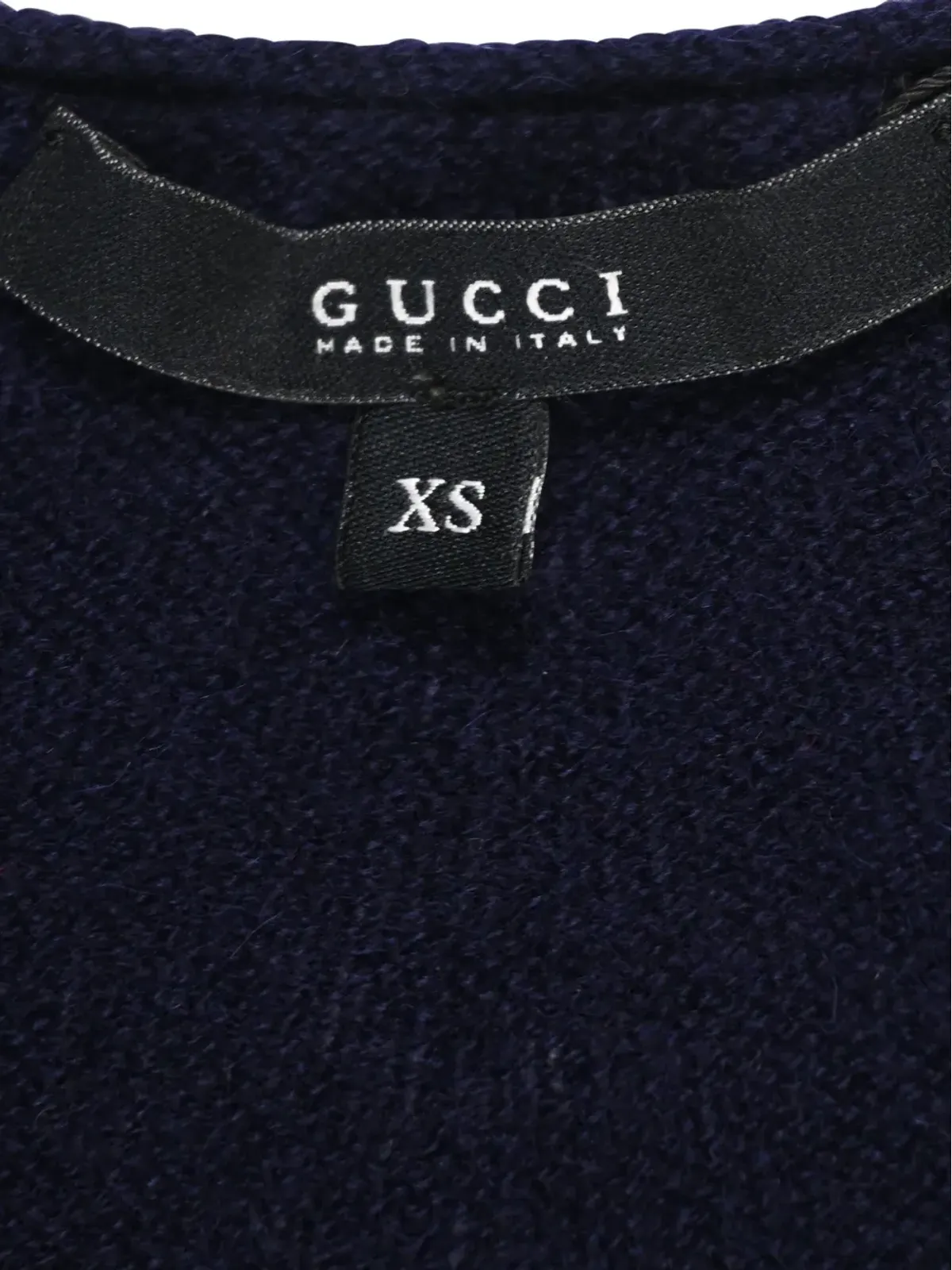 Gucci ビンテージ ニットVネックTシャツ - ブルー - 画像4