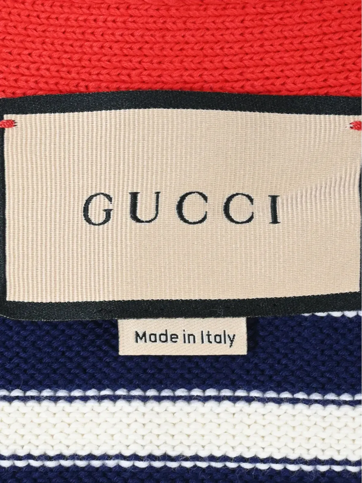 Gucci ビンテージ ポイントエット編みストライプカーディガン - ニュートラルカラー - 画像5