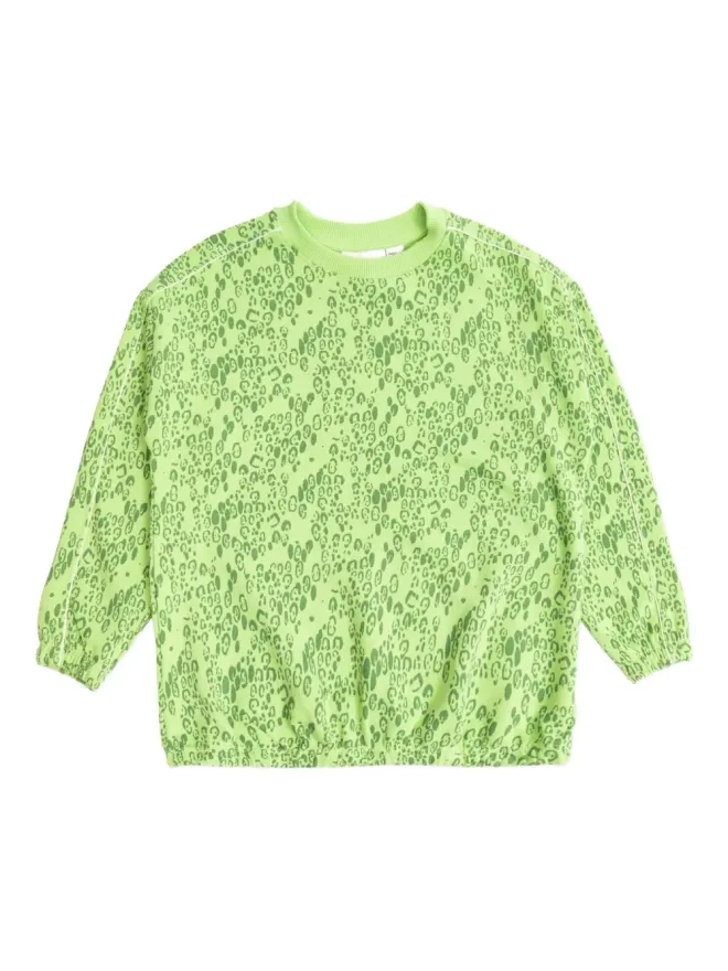 Mini Rodini Mini Rodini ミニレオパード クルーネック スウェット グリーンの商品画像