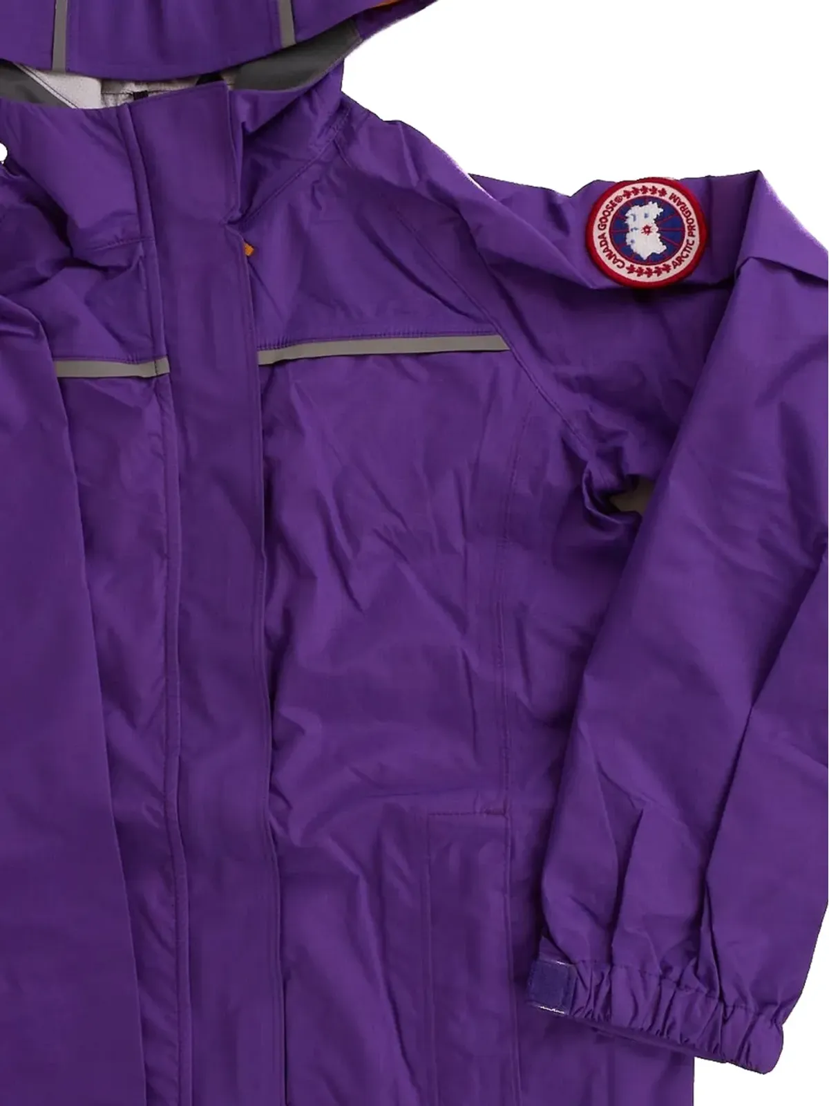 Canada Goose Kids ロゴパッチフード付きジャケット - 画像2